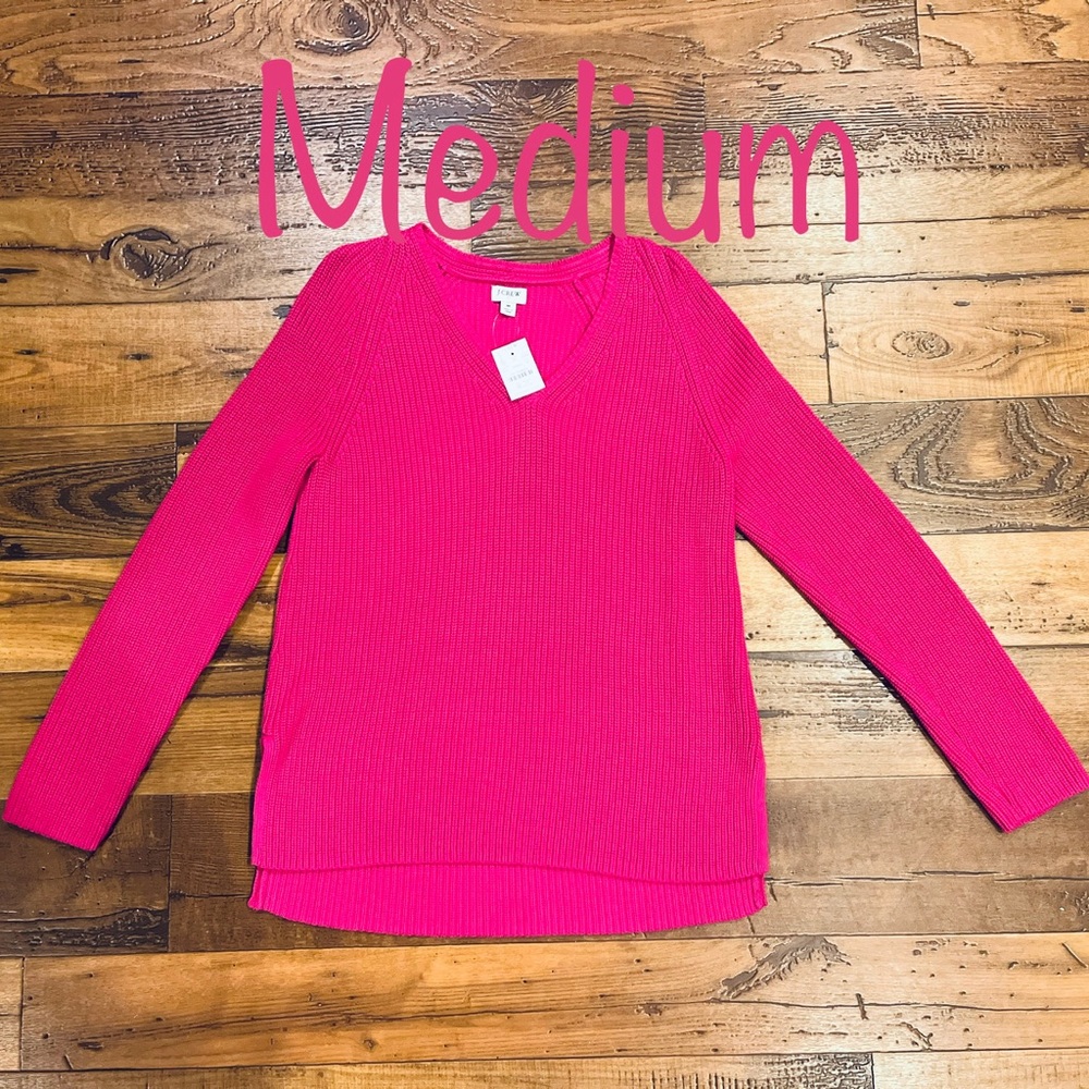 NWT- J.Crew Vneck Tunic Sweater for Women- Medium
